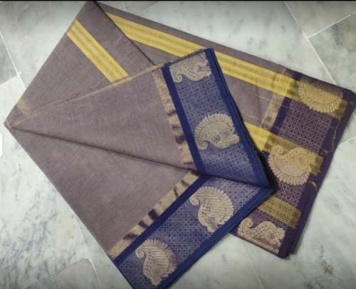 Cotton Plain Saree For Women by Sarathiram Textiles
