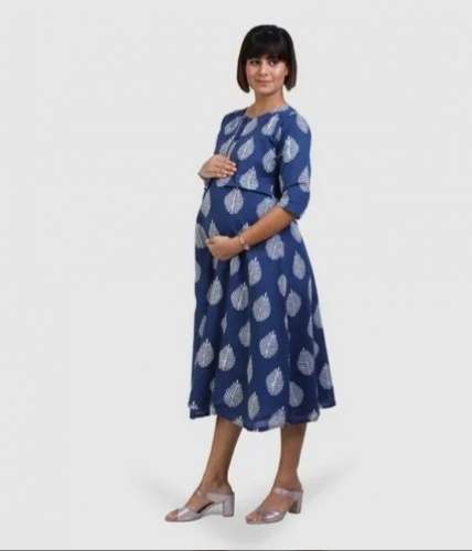 Cotton Printed Maternity Dress