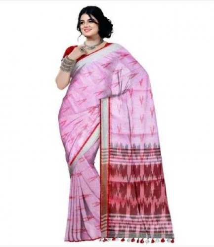 New Collection Light Pink Cotton Saree For Ladies by Shivam Creations