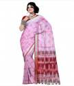 New Collection Light Pink Cotton Saree For Ladies