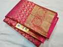 Pure Silk Zari Work Kanchi Handloom Saree  thumb 1