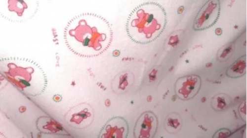 Light Pink Flannel Printed Fabric by A R Enterprises