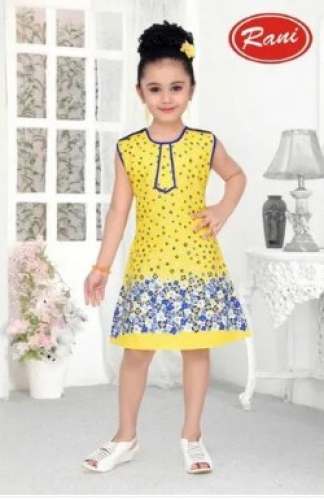 Sunny Yellow Kids Girls Frock