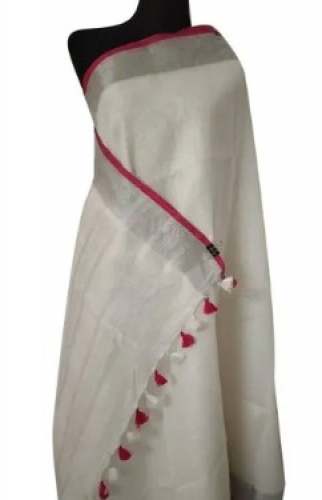 New Fancy Modern Linen Saree For Ladies by N A Handloom Fabrics