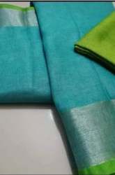 New Pure Linen Saree For Ladies