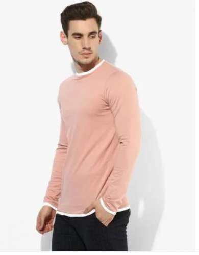 Mens Round Neck Cotton T Shirt