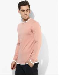 Mens Round Neck Cotton T Shirt