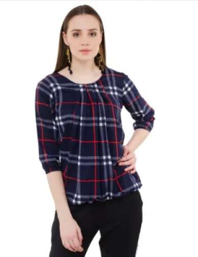 Ladies Casual Checks Top