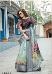 Ladies organza Digital Print Saree