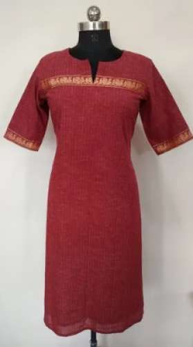 Red Cotton Short Kurti