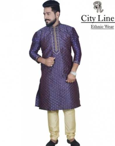 Wedding Wear Silk Kurta Pajama Set for Men by Sainath Collection