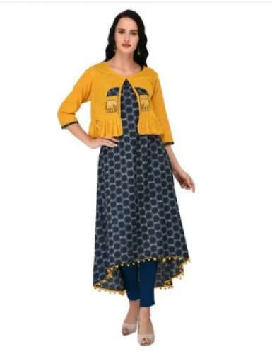 Cotton Jacket Style Kurti by Signature Kesavi