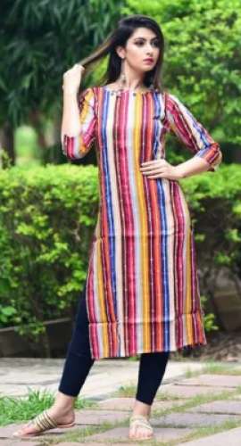 Ladies Printed Straight Kurti