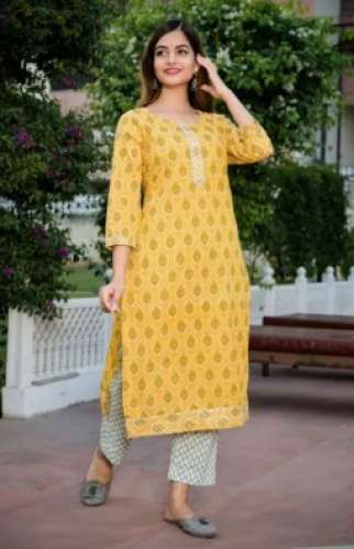 Designer Cotton Kurti Set by Ajanta Prints