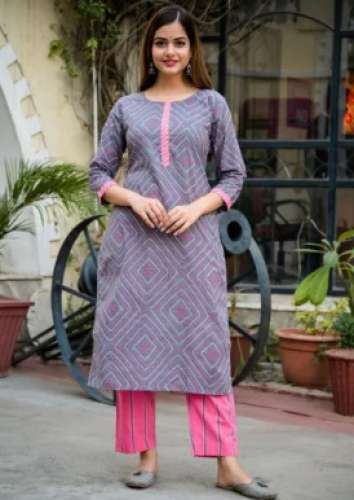 Ladies Cotton Print Kurti by Ajanta Prints