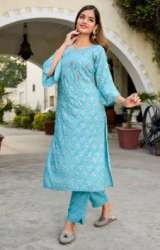 Rayon Embroidered Kurti
