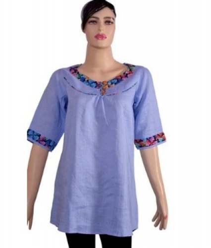 New Collection Purple Linen Top For Wholesale by Kumi