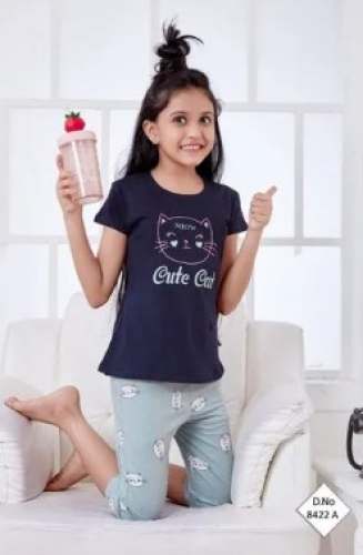 New Collection Girls Night Suit For Kids
