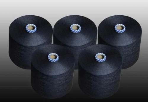 100% Polyester Black Spun Yarn   by Shivpriya Texchem Private Limited