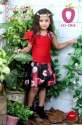 New Girls Kids Off Shoulder Floral Top And Skirt  thumb 1