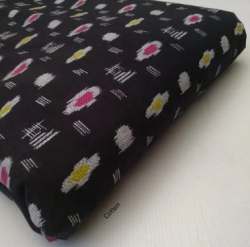 New Black Printed Cotton Fabric