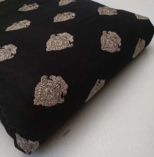 New Collection Black Printed Fabric by Krishna Fabric