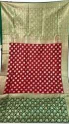 New Contrast Butta Style Banarasi Saree For Women