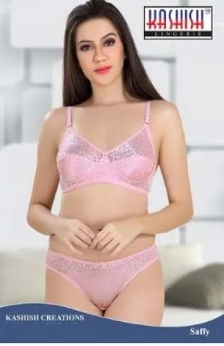 Latest Collection Light Pink Bra Panty Set by Kashish Creations