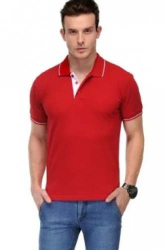 New Mens Collar Plain T shirt by Unique world store