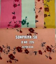 Rayon Slub Printed Fabrics