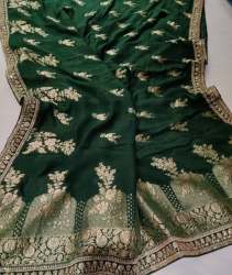 KHADDI GEORGETTE SAREES with woven Sequins