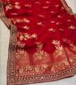 KHADDI GEORGETTE SAREES with woven Sequins thumb 2