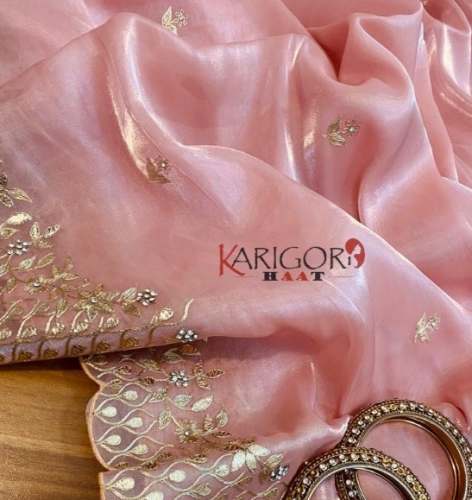 Tissue Saree with Gottapati work  by Karigori Haat