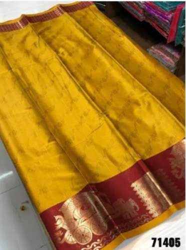 Ladies Printed Spun Silk Saree by Subba Fashions