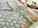 Block Printed Mulmul Cotton Saree  thumb 1