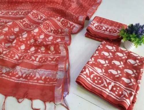 Fancy Hand Block Printed Dress Material  by Blocks Bagru