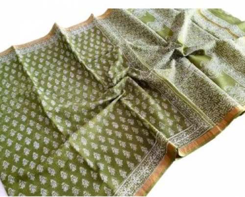 Pista Green Kota Doria Saree 