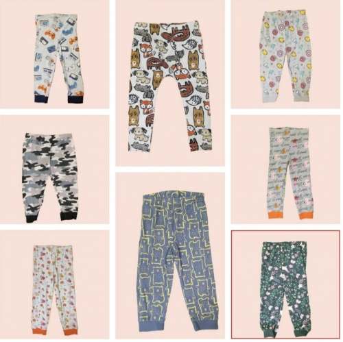 White Cotton Printed Kids Lower