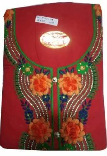 New Collection Embroidery Cotton Unstitch Suit by Hanuman Enterprise