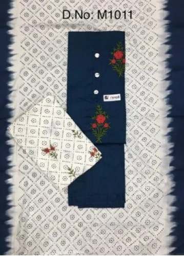 New Collection Blue And White Dress Material