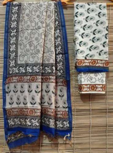 Casual Chanderi Silk Dress Material by Bhagwati Hand Printers