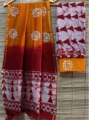 Chanderi Silk Suit Material by Bhagwati Hand Printers