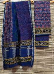 Ladies Printed Chanderi Dress Material