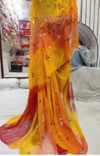 Fancy Rajsthani Chiffon Saree by Shree Salasar Textiles