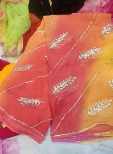 Jaipuri Pure Chiffon Saree  by Shree Salasar Textiles