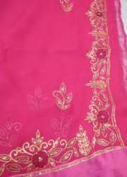 Wedding wear Chiffon embroidered saree 