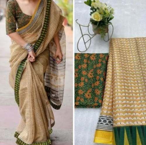 Formal Wear Kota Doria Saree  by Sahjanand Creation