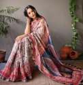 Party Wear Pure Malai Cotton Saree  thumb 2
