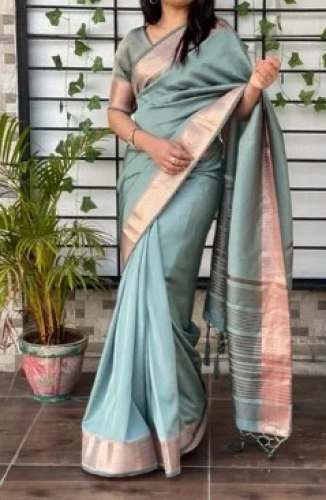 Stylish Plain Kanjivaram Silk Saree  by Sahjanand Creation