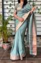 Stylish Plain Kanjivaram Silk Saree 